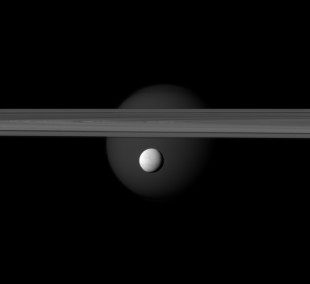 Enceladus, Titan and rings