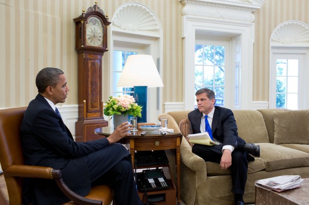 Doug Brinkley and President Barack Obama