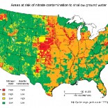 Map of U.S. nitrate and nitrite pollution