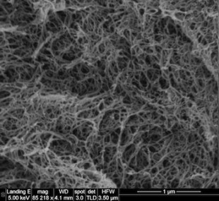 Microscopic fibers in hydrogel