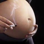 Pregnant smoker.