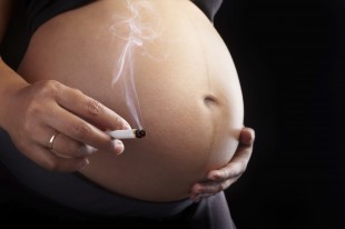 Pregnant smoker.