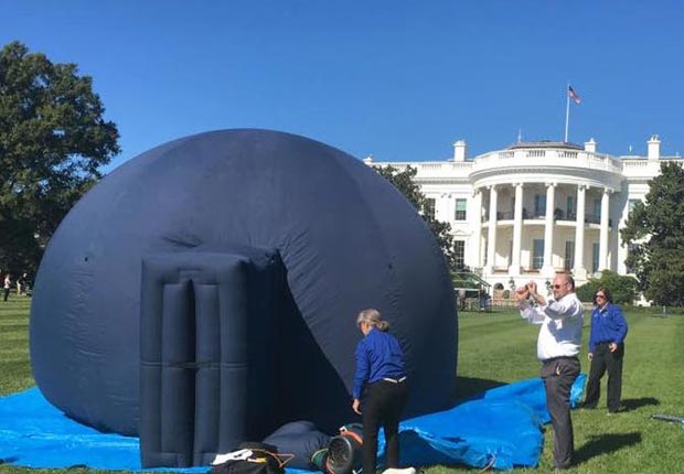Discovery Dome on White House lawn 2015 Astronomy Day