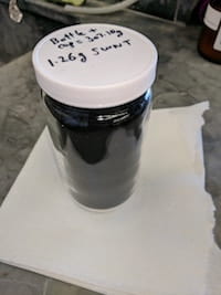 A clean container of carbon nanotubes, ready for experiments, is the product of a quick, inexpensive method used in a Rice University lab to transfer nanomaterials. The method is the subject of a paper in SN Applied Sciences. (Credit: Barron Research Group/Rice University)