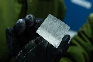 Piece of an ice core from Antarctica