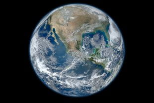 Composite image of the Earth taken January 4, 2012 by NASA's Suomi NPP Earth-observing satellite.