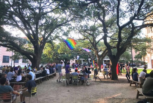 The Rice University Queer Graduate Student Association hosted a Pride Picnic June 22 outside Valhalla.