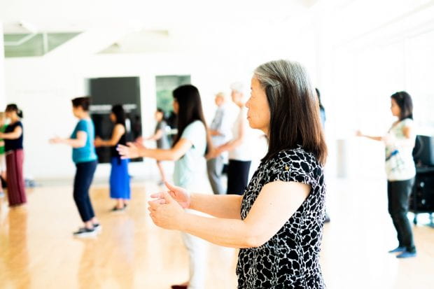 Tai chi at the Moody Center for the Arts July 9 2019