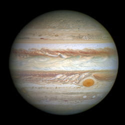 Jupiter, as imaged by the Hubble Space Telescope in 2014. (Image courtesy of NASA, ESA and A. Simon/Goddard Space Flight Center; Acknowledgment: C.Go)
