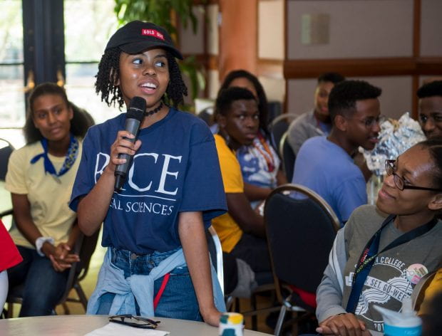 The Rice African Student Association and Black Student Association teamed up to pack Farnsworth Pavilion for an ice-breaking session Aug. 20.