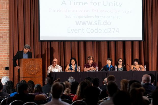 The Grand Hall of the Rice Memorial Center hosted a Sep. 3 panel discussion and vigil for victims of the recent shootings in El Paso, Texas and Dayton, Ohio.