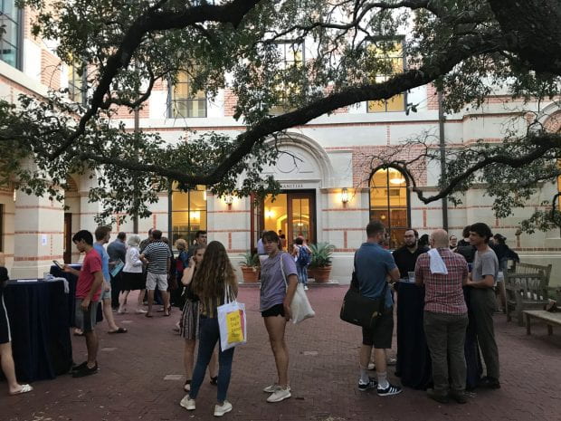 A welcome reception was held Sep. 5 in the courtyard of the Humanities building, where Dean Kathleen Canning greeted new and returning students to the School of Humanities. 