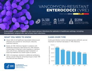 CDC fact sheet about vancomycin-resistant Enterococci (VRE)