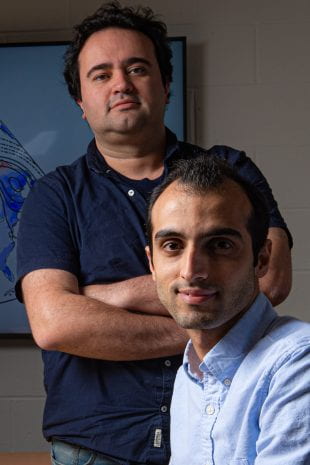 Rice University researchers Ebrahim Nabizadeh and Pedram Hassanzadeh.