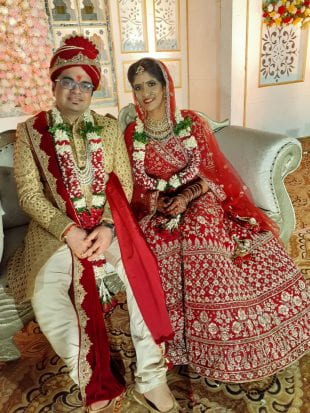 Newlyweds Nitant Gupta and Megha Sharma Gupta got married in India and back to Houston just in the nick of time.