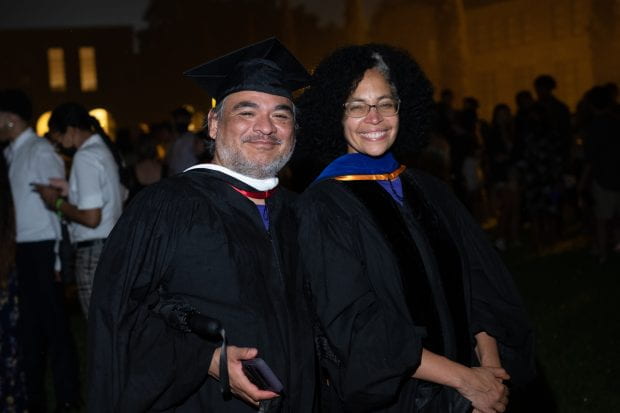 McMurtry College magisters Noe Perez and Jenifer Bratter.